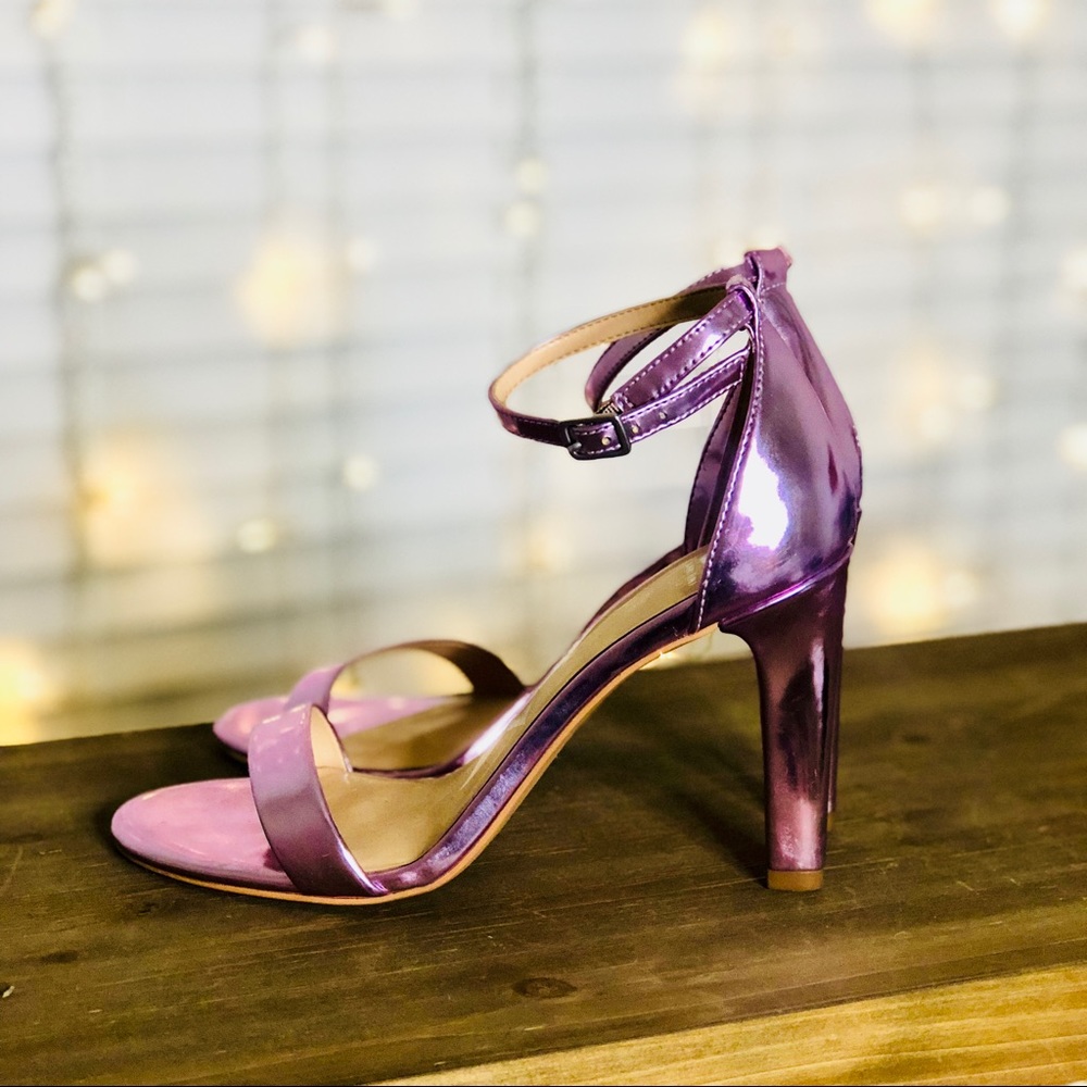 Gianni Bini Lilac Metallic Strappy Heels